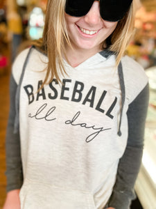BASEBALL ALL DAY FRENCH TERRY PULLOVER WITH HOOD