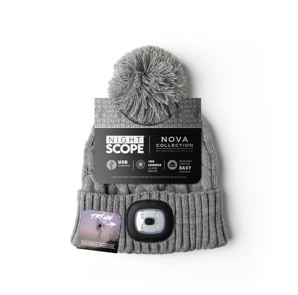 Night Scope® Nova Pom Hat || Gray