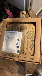 Pizza Board & Towel Set