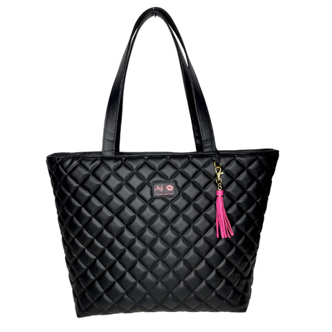 MJ Quilted Luxe Tote Collection || Onyx
