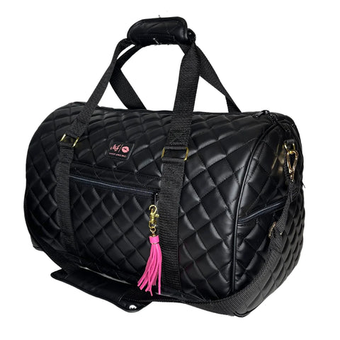 MJ Quilted Luxe Duffel Bag || Onyx
