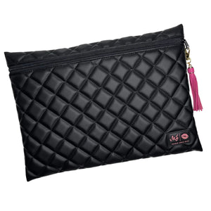 MJ Quilted Luxe Jumbo Top Zipper|| Onyx