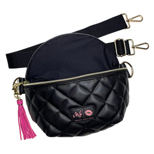 MJ Quilted Luxe Sidekick Bag || Onyx