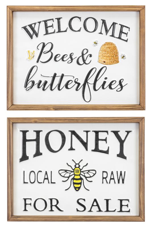 Bees & Butterflies Local Honey Sign