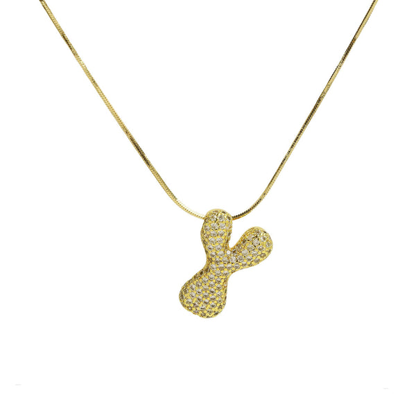 Initial Waterdrop 18K Gold Necklace