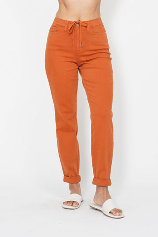 Judy Blue || Carly High Waist Auburn Double Roll Cuff Jogger Jean