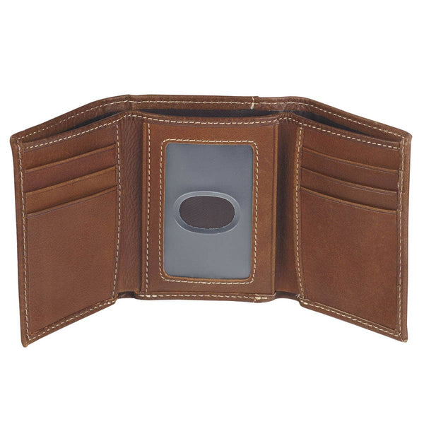 Wallet Leather Brown Ichthus Badge