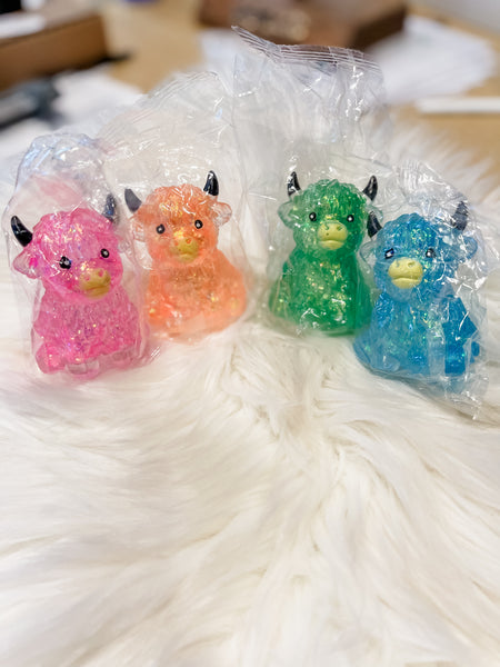 Glitter Highland Cow Squishy
