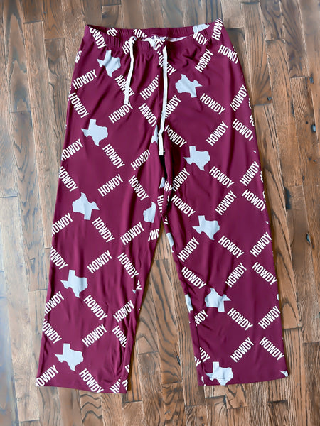Maroon & Gray Spirit Pajama Pant