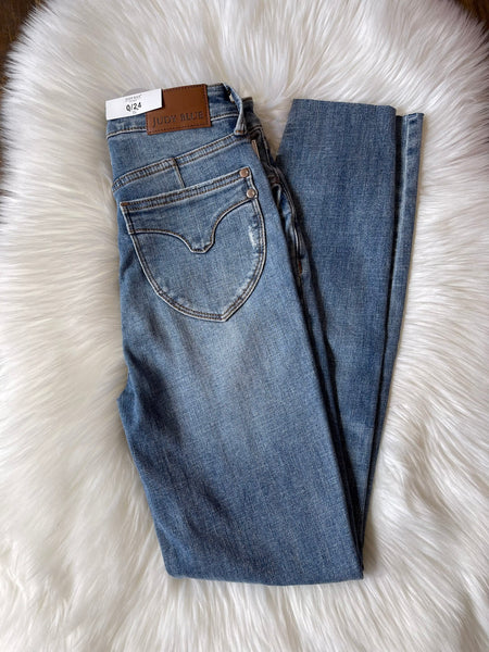 Judy Blue || Leena High Waisted Tummy Control Vintage Shield Pockets Skinny Jean
