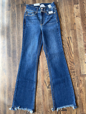 Judy Blue || Valerie High Waisted Vintage Frayed Hem Bootcut Jean