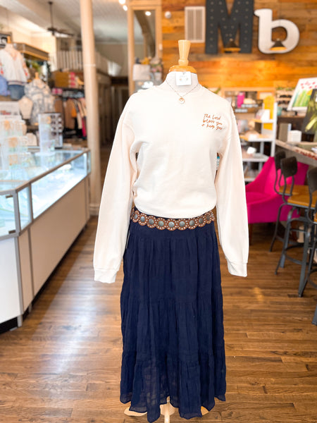 JOHN MARK || Mia Woven Tiered Pull On Skirt