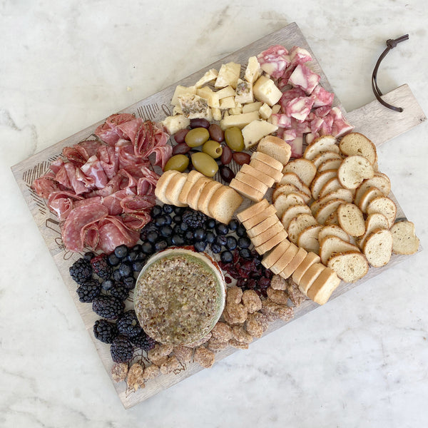 Illustrated Charcuterie Board || Meats & Crackers