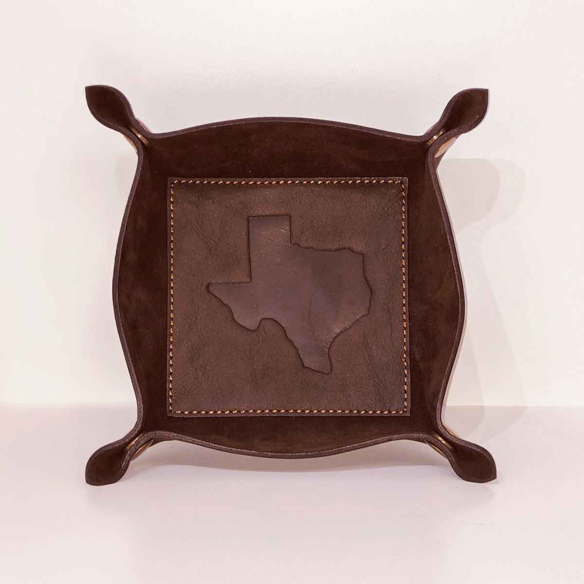 Leather Embossed Valet Tray || Texas