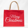 Classic Merry Christmas Gift Tote - Red/White