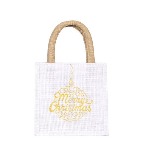 Merry Ornament Script Petite Gift Tote