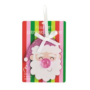 Light Up Santa & Reindeer Ornaments