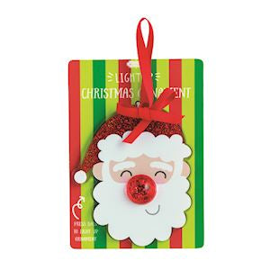 Light Up Santa & Reindeer Ornaments