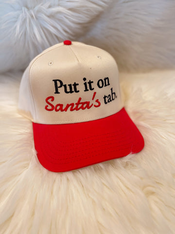 Santa's Tab Embroidered Hat