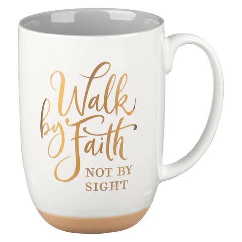 Walk By Faith White Coffee Mug - 2 Cor. 5:7