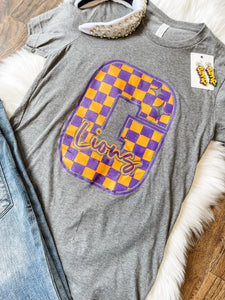 Spirit Checkered Mascot Tee || Granger Lions