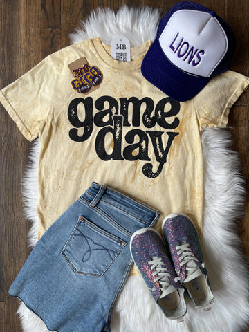 Marbled Game Day Tee || Yellow