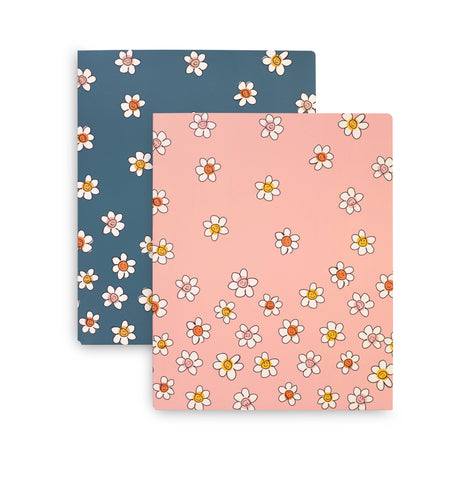 Prairie Paisley Daisy Pink Pocket Folders