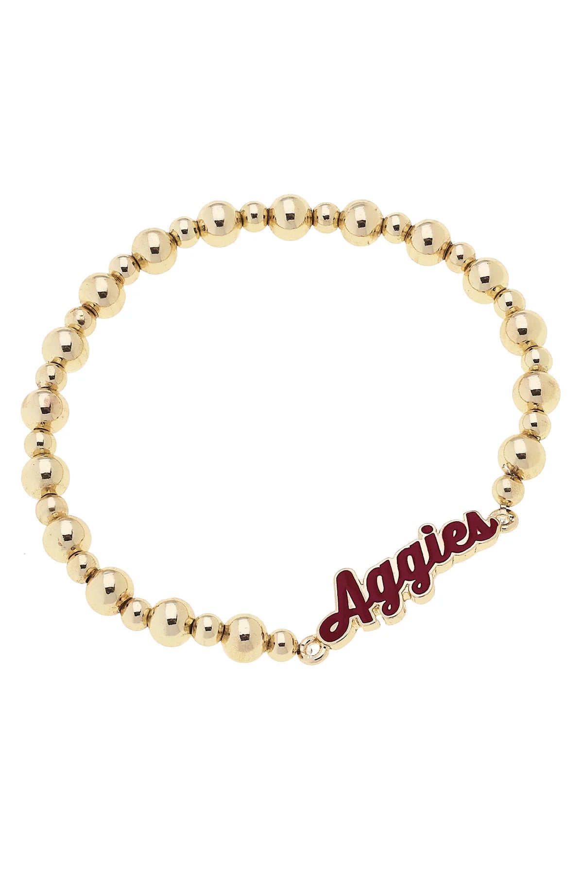 Texas A&M Aggies Autograph Stretch Bracelet || Gold