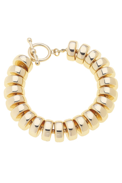 Miranda Coil Stretch Bracelet  || Gold