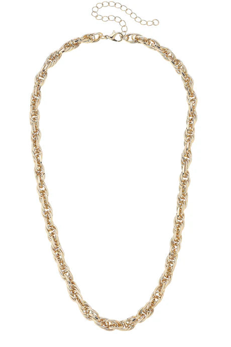 Camille Multi Link Rope Chain Necklace || Gold