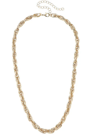 Camille Multi Link Rope Chain Necklace || Gold