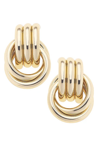 Goldie Vintage Knot Earrings  || Gold