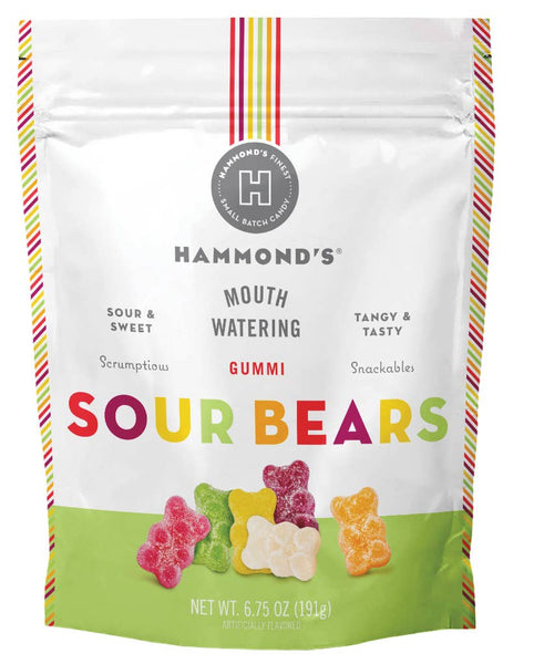 Sweet & Sour Candy - Gummi Bears - 6.75 oz Resealable Bag