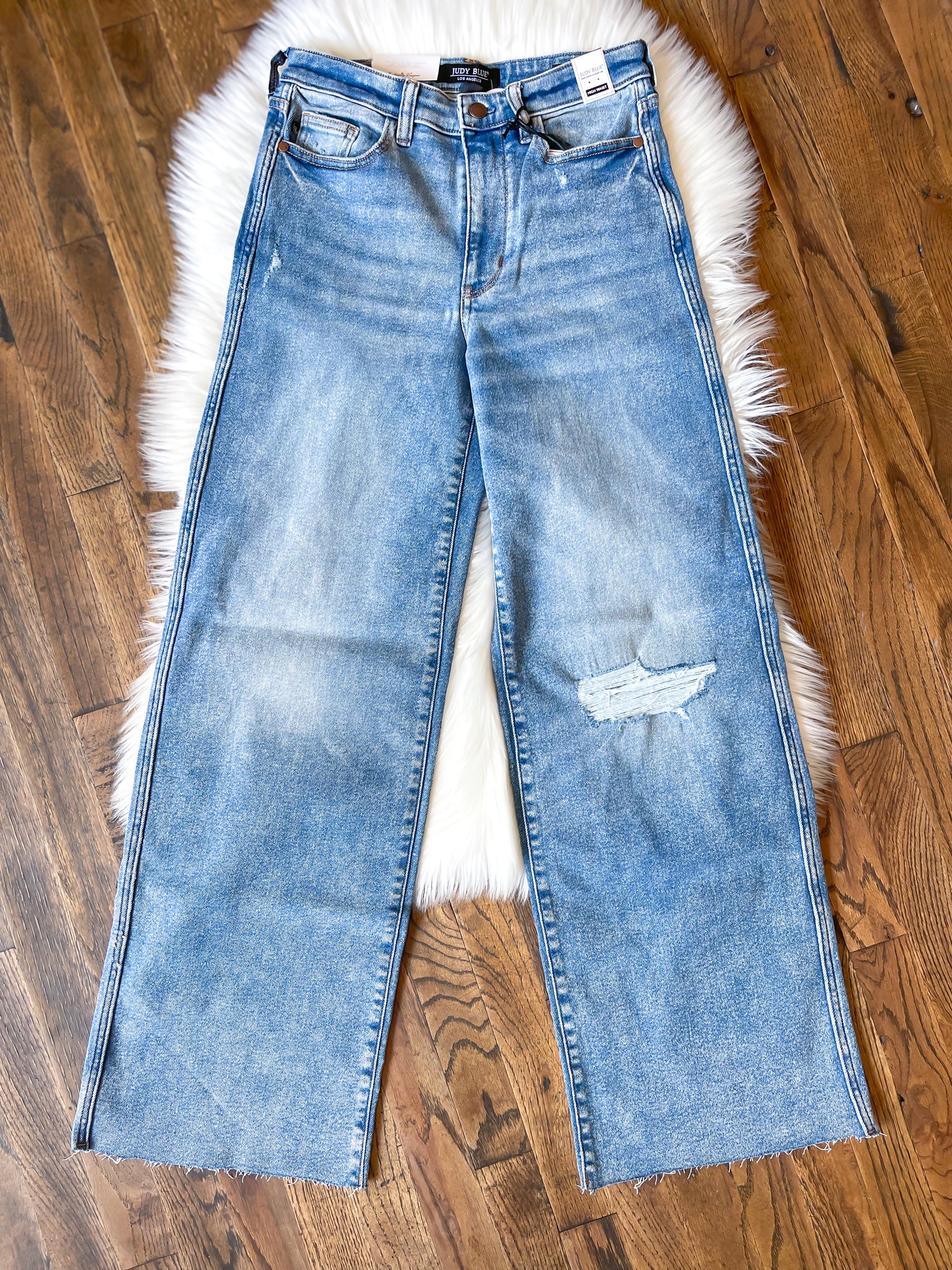 Judy Blue || Sadie Wide Leg with Destroy