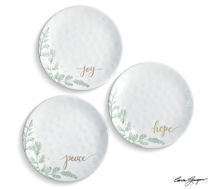 Greenery Pattern Message Ceramic Plate