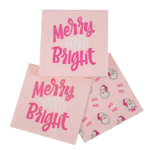 MERRY & BRIGHT COCKTAIL NAPKINS