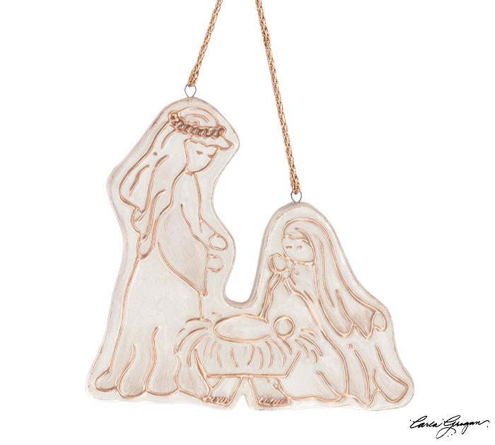 HOLY FAMILY CERAMIC ORNAMENT