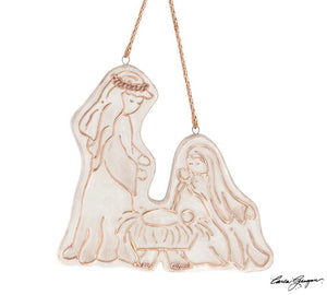 HOLY FAMILY CERAMIC ORNAMENT