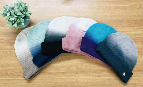 Ombre Beanie || White to Pink