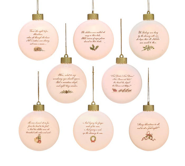 Night Before Christmas Ornament Set - LED