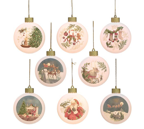 Night Before Christmas Ornament Set - LED