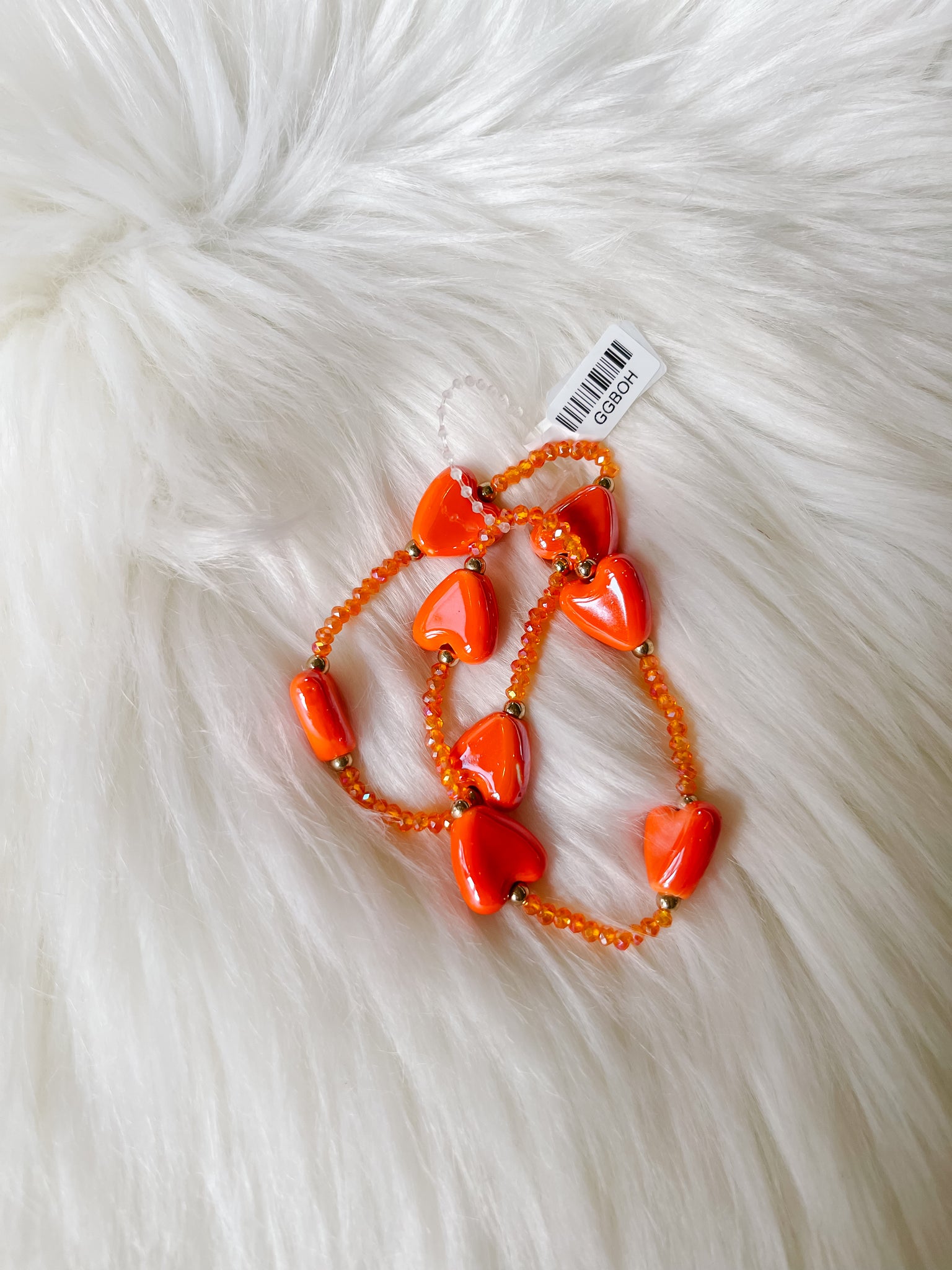 Heart Bracelet || Orange