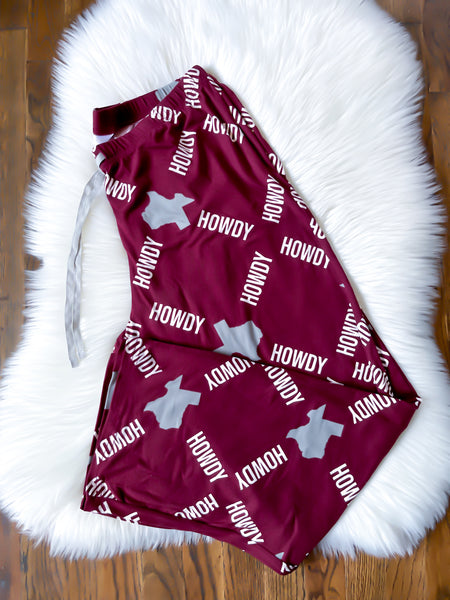 Maroon & Gray Spirit Pajama Pant