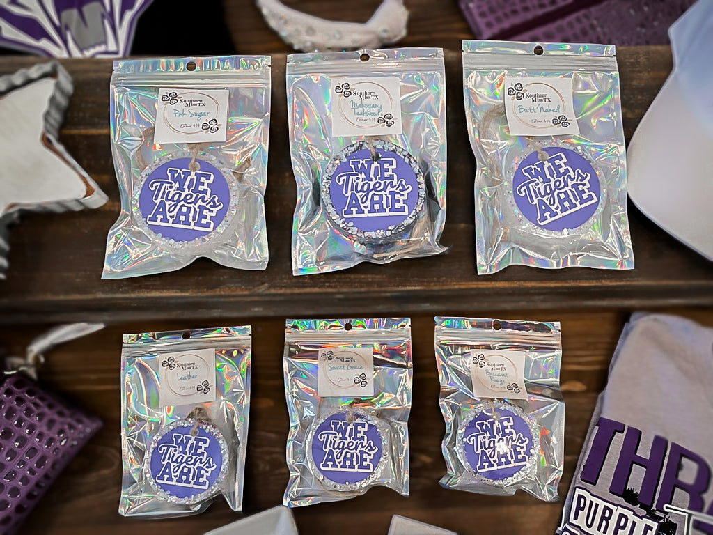 School Spirit Car Freshies || Purple Tigers