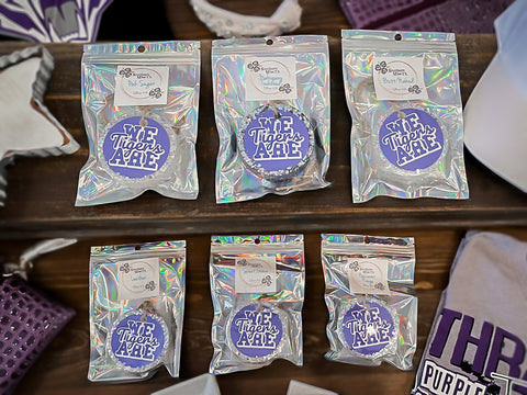 School Spirit Car Freshies || Purple Tigers