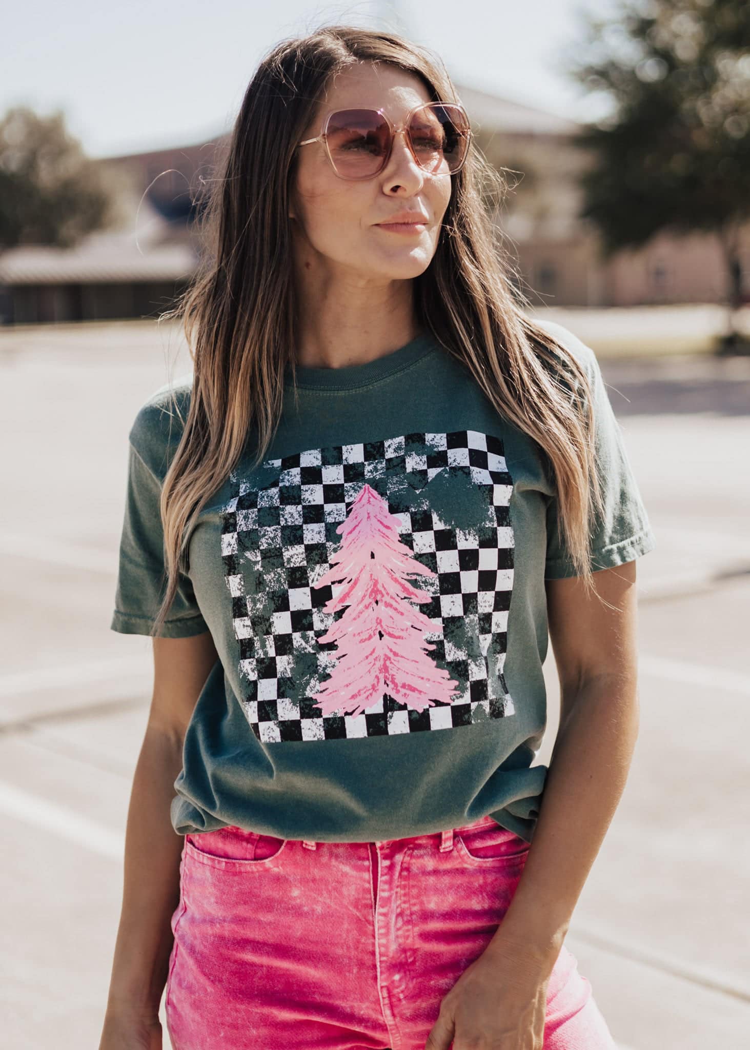 Pink Tree Tee