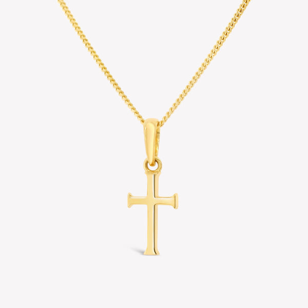 Rizen || Small Cross Pendant Necklace - Gold