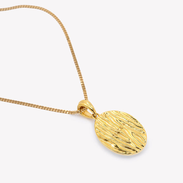 Rizen || Mother of Pearl Cross Pendant Necklace - Gold