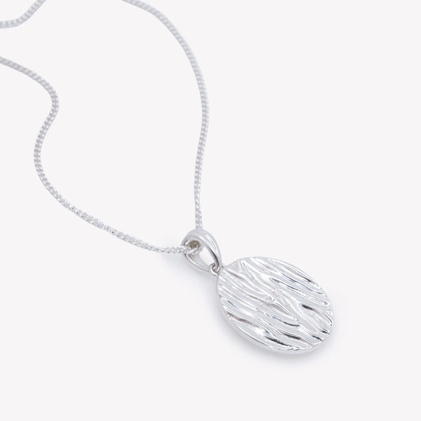 Rizen || Mother of Pearl Cross Pendant Necklace - Sterling Silver