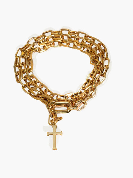 Rizen || Chain Breaker Convertible Wrap Y Necklace - Gold